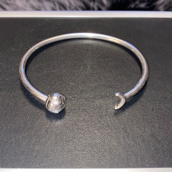 Pandora Moments Moon and Stars Open Bangle - Picture 1 of 5